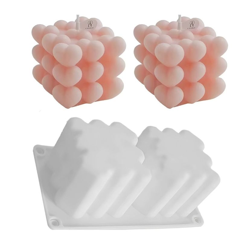 Moldes Para Hacer Velas Moldes Resina Molde Vela Corazon 2cav-0