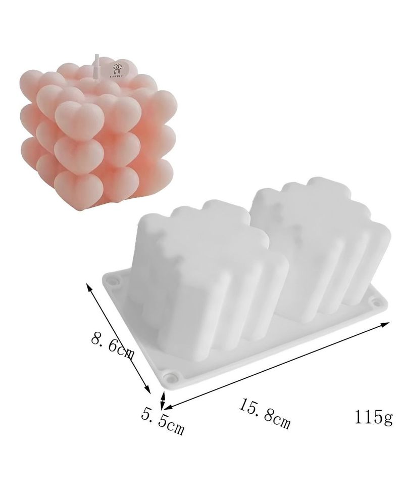 Moldes Para Hacer Velas Moldes Resina Molde Vela Corazon 2cav-2