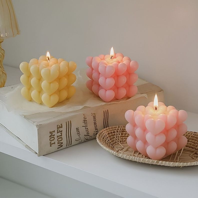 Moldes Para Hacer Velas Moldes Resina Molde Vela Corazon 2cav-5