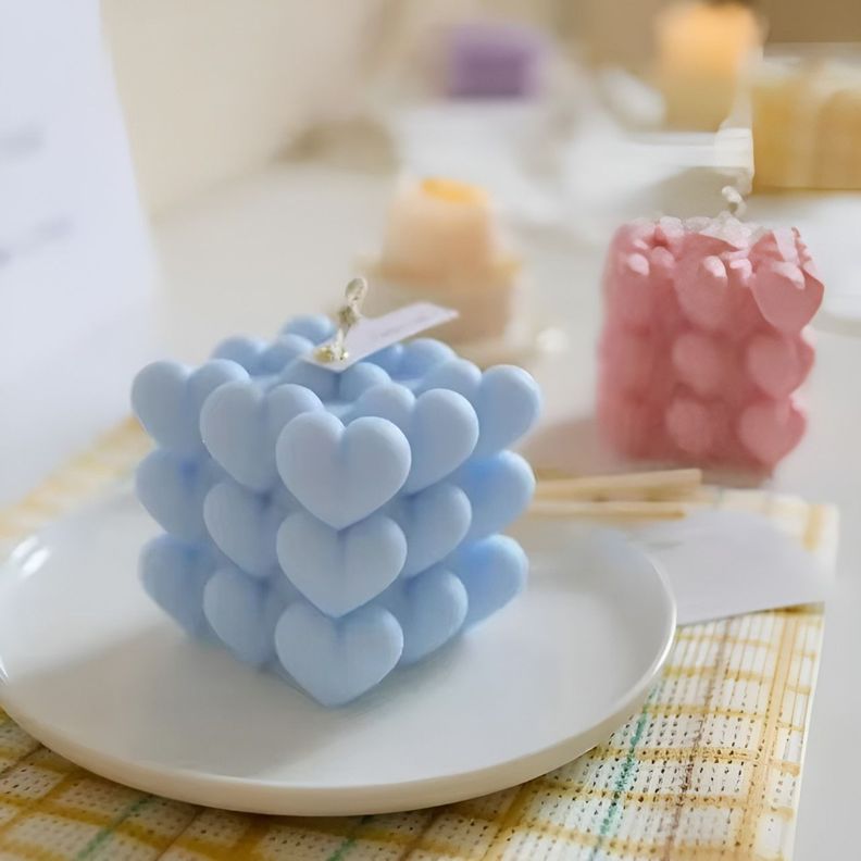 Moldes Para Hacer Velas Moldes Resina Molde Vela Corazon 2cav-6