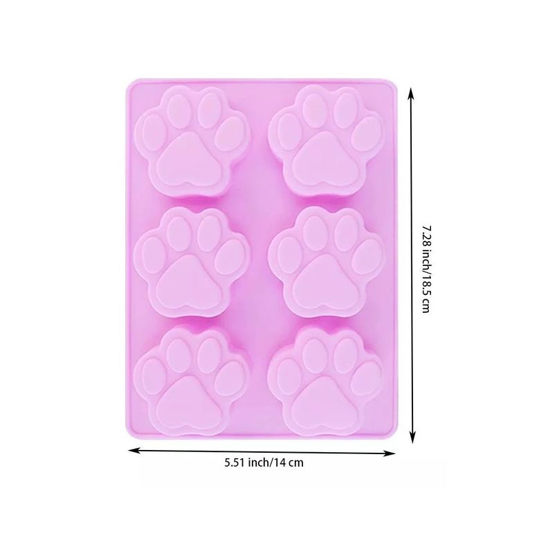 2 Molde Silicona Huella Moldes De Silicona Mascota Pata 6cav-2
