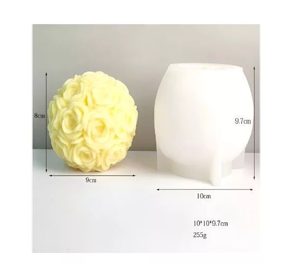Set 2 Moldes Silicona Moldes Jabones Molde Velas Rosas 3d-3