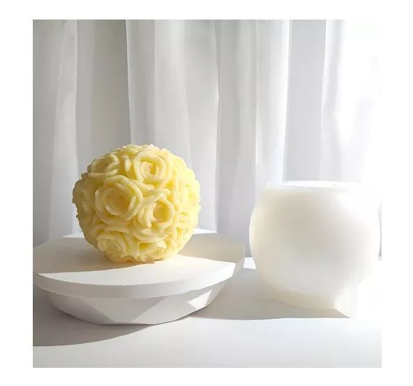 Set 2 Moldes Silicona Moldes Jabones Molde Velas Rosas 3d-6