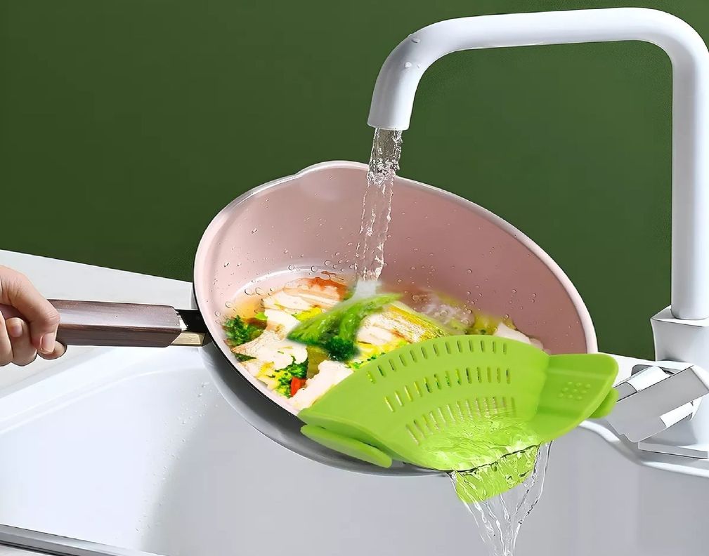 Colador Pasta Colador Escurridor Colador Plegable Silicona-3