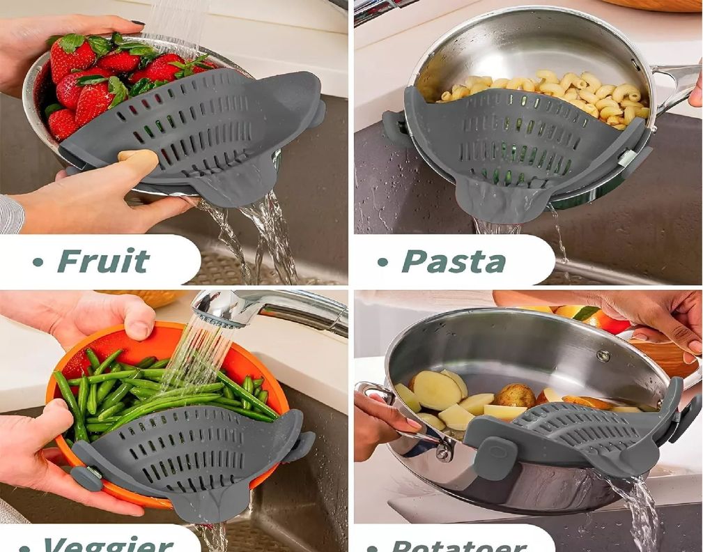 Colador Pasta Colador Escurridor Colador Plegable Silicona-7