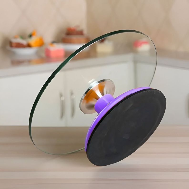 Base Giratoria Tortas Plato Giratorio Base Vidrio 30cm base violeta -7