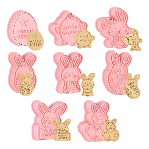 Cortadores Galletas Conejo De Pascua Moldes Galleta Conejos-0