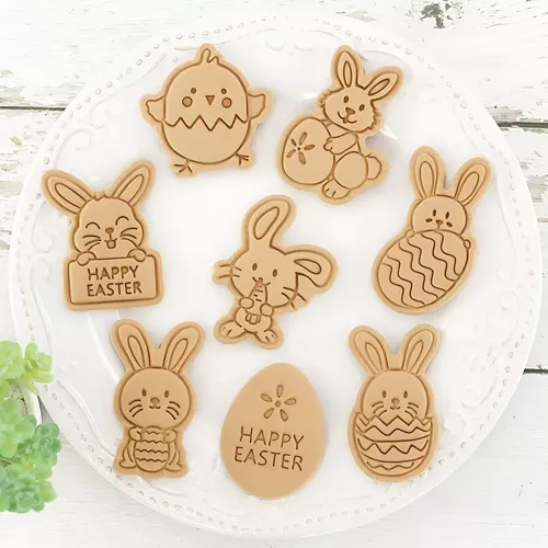 Cortadores Galletas Conejo De Pascua Moldes Galleta Conejos-1