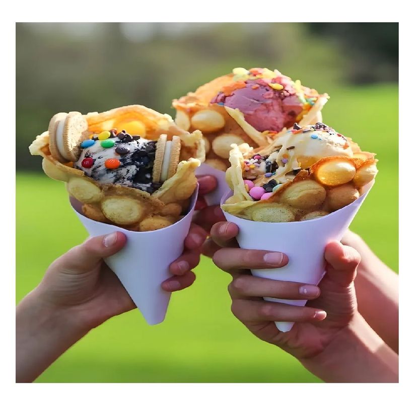 Maquina Para Waffles Wafleras Con Formas Waffle Burbuja-1