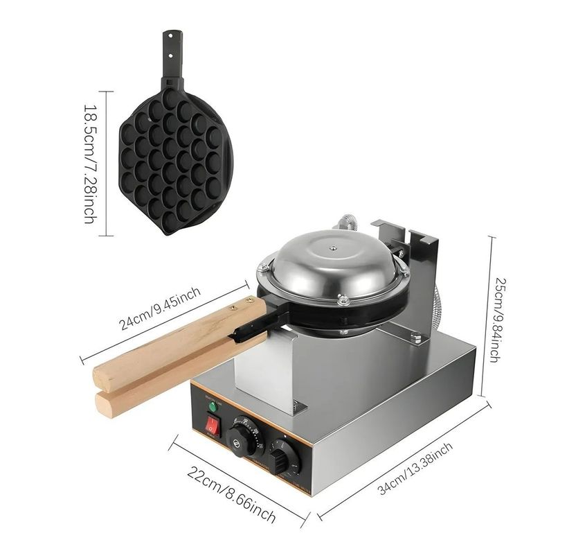 Maquina Para Waffles Wafleras Con Formas Waffle Burbuja-5