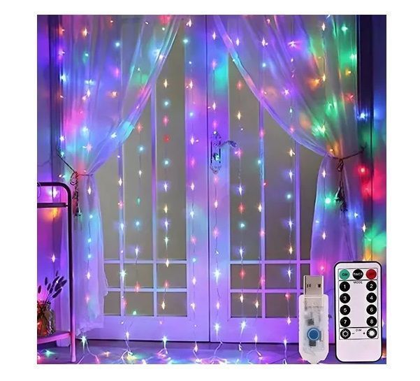 Cortina De Luces Led Cortina Luces Luces Navidad Led Control-1