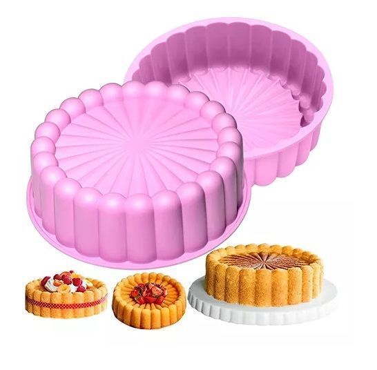 Pack X2 Moldes Reposteria Molde Torta Molde Queque Flor 19cm-1