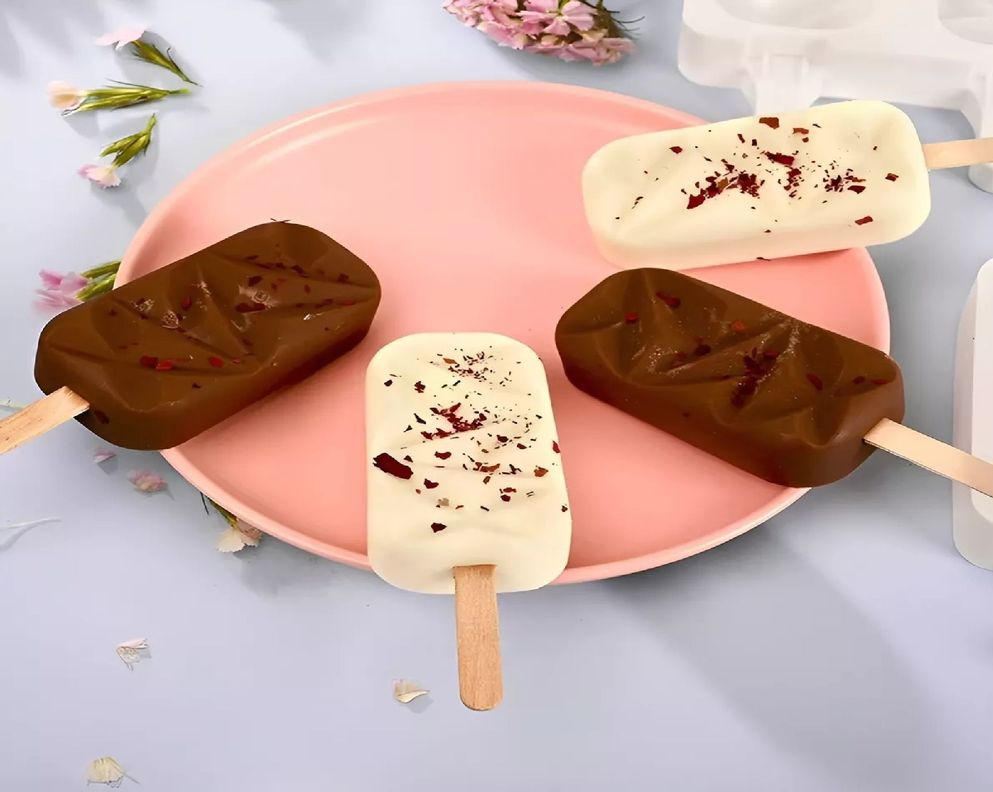X2 Moldes De Silicona Para Helados Molde Paletas Helado 445  -3