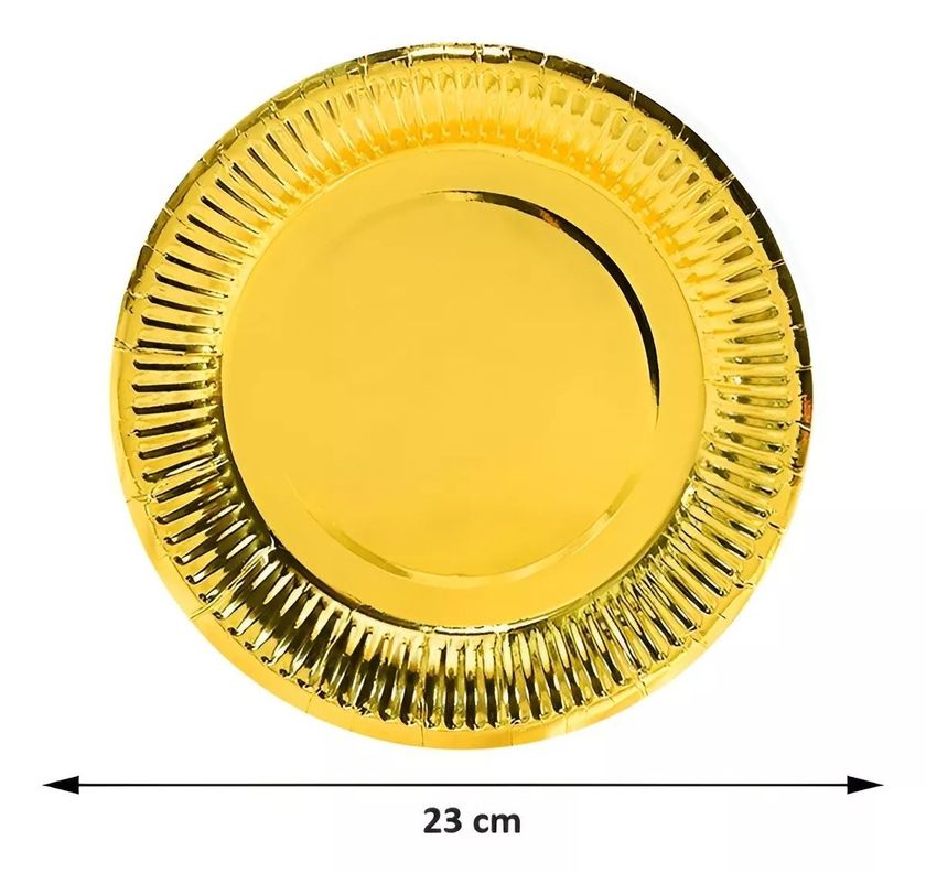 Pack X10 Platos Descartables Platos Desechables Plato 23cm-0