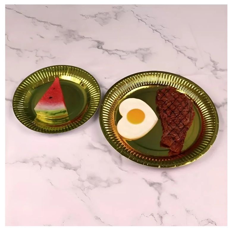 Pack X10 Platos Descartables Platos Desechables Plato 23cm-1