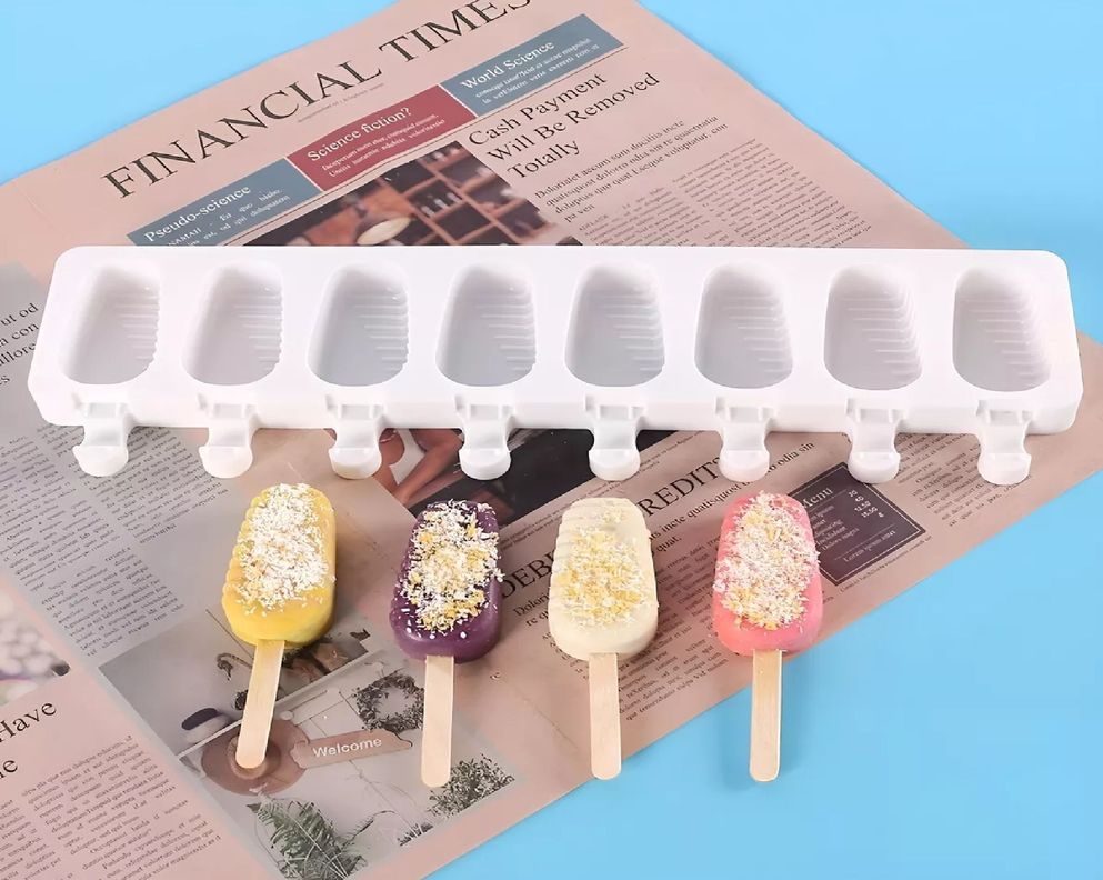 Moldes De Silicona Para Helados Molde Helado Paletas 8cav-5