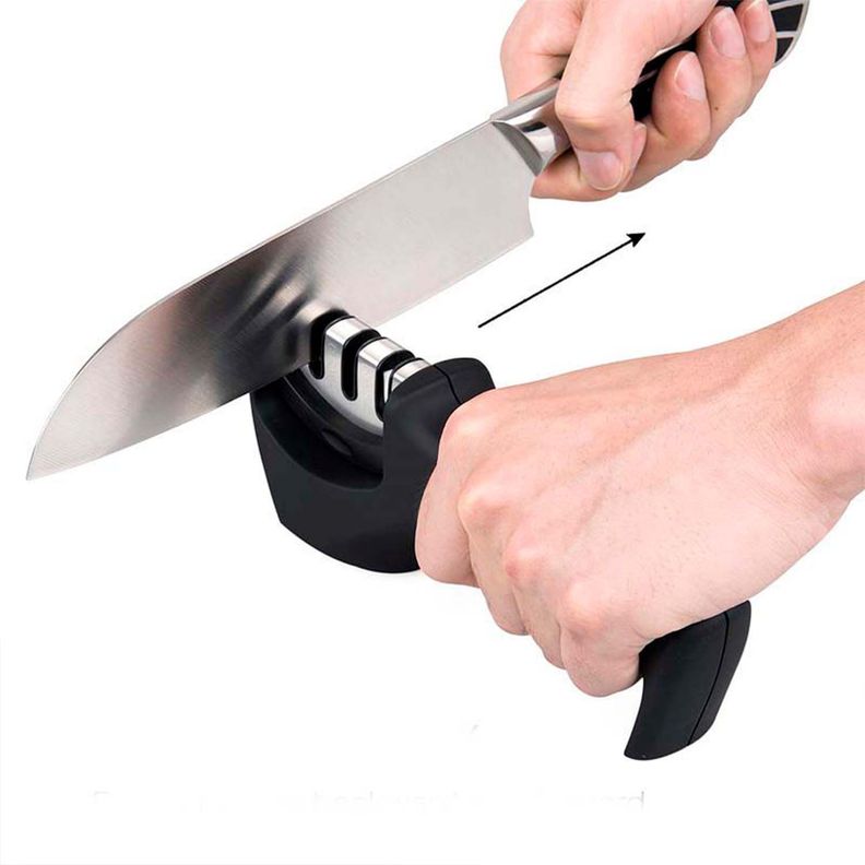 Afilador Manual De Cuchillos Acero Y Cerámico-3