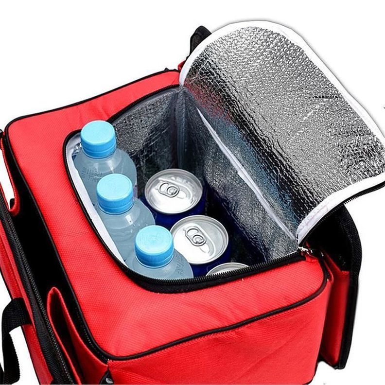 Bolso Organizador Cooler Plegable Maletero Auto Rojo-4