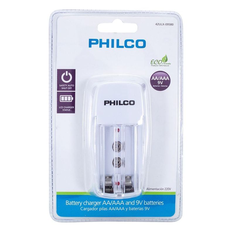 Cargador Pilas AA AAA batería 9v Philco-3