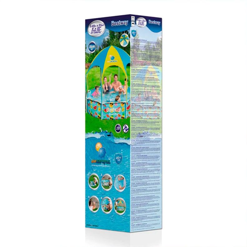 Piscina Estructural con Techo Bestway UV Careful Splash-in-Shade Play-3