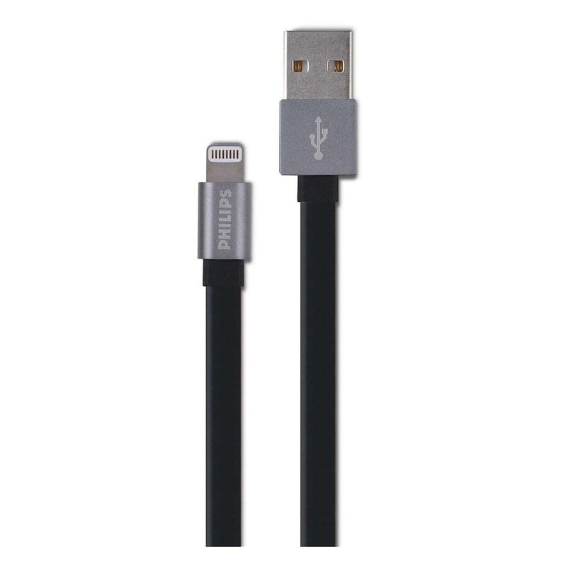 Cable Lightning a USB Philips 1.2m Negro