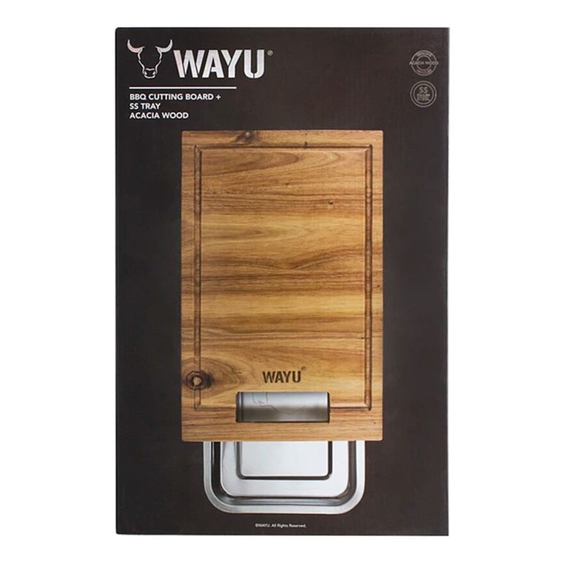 Tabla De Madera Bandeja De Acero Wayu-1