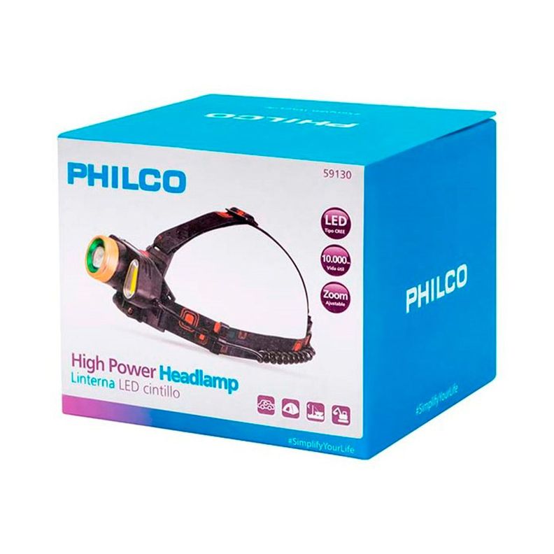 Linterna Cintillo Led Cree Philco Recargable-3