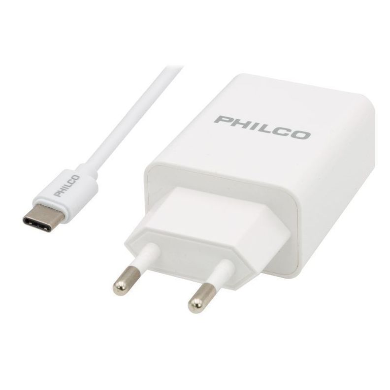 Cargador Pared y Cable Tipo C Philco 2.1A-0