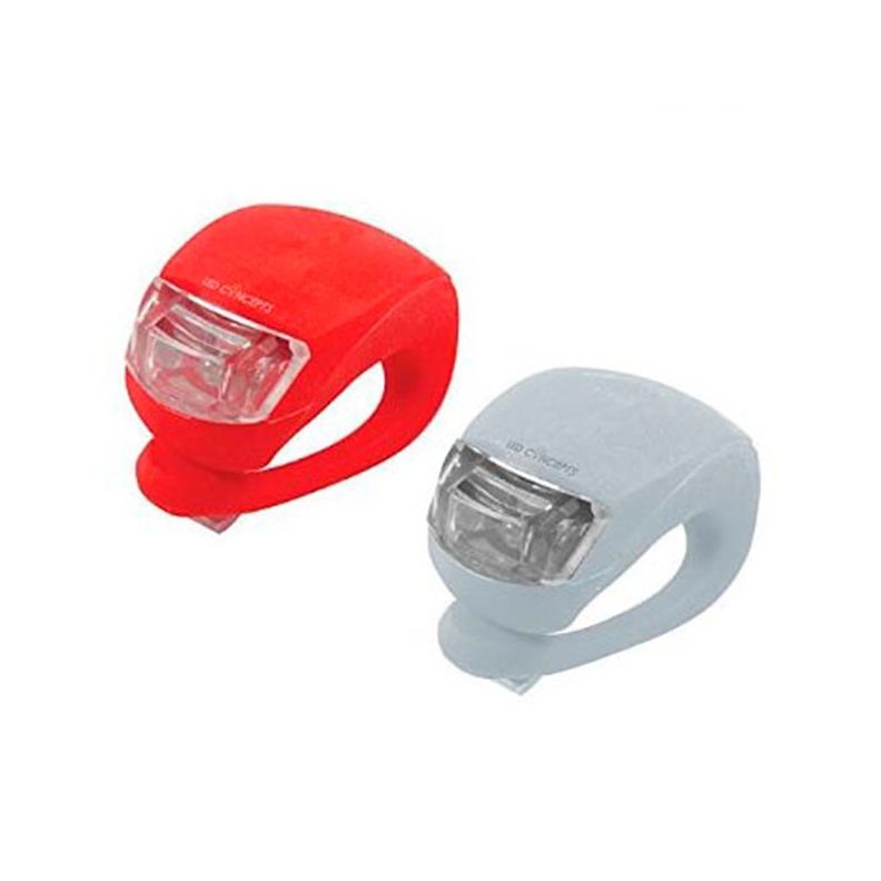 2 Luces Led Para Bicicleta De Silicona 3 Modos-1