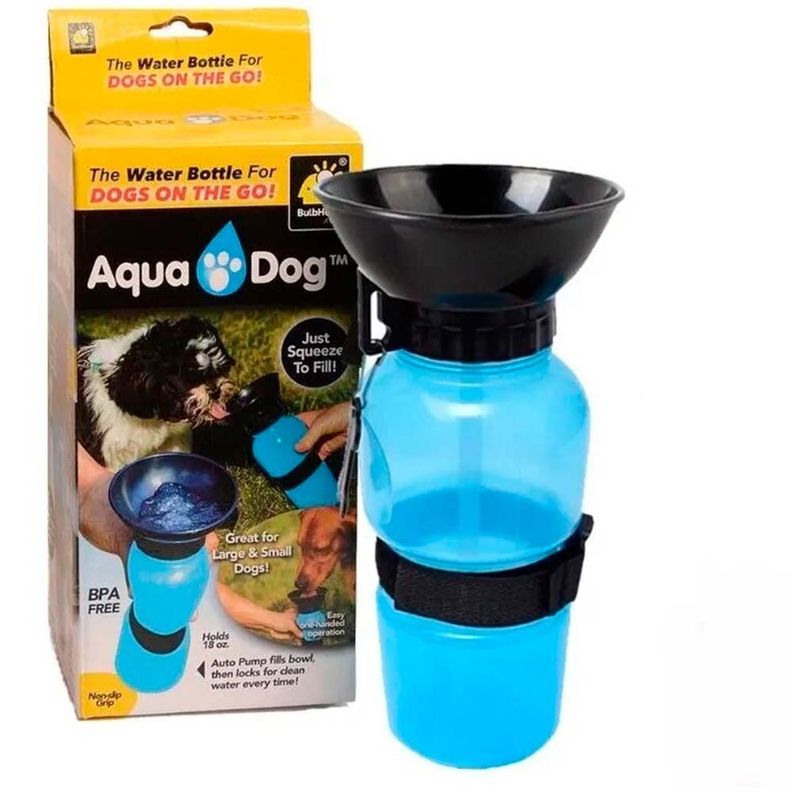 Botella De Agua Deportiva Para Mascota Portátil 500ml / Azul-0