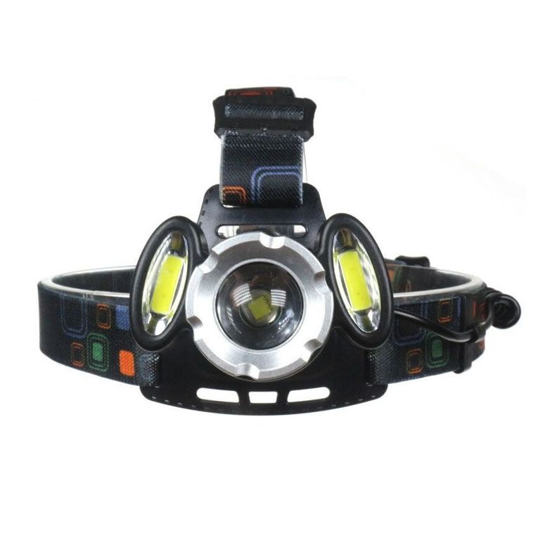 Linterna Frontal Cintillo T6 Cree 3 Focos Zoom-4