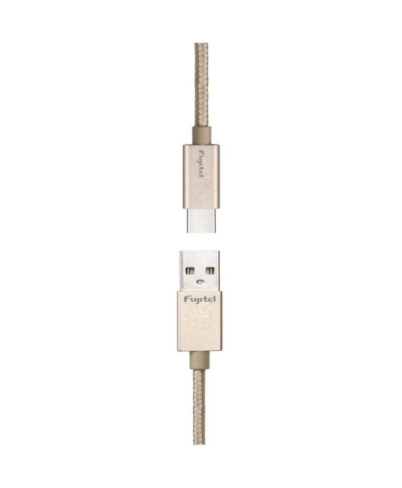 Cable Usb Tipo C Fujitel Carga Rapida Gold-0