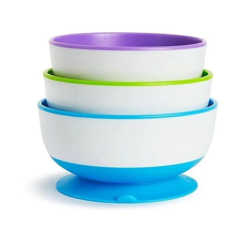 Set De 3 Bowls Con Antideslizante Munchkin Stay Put-0