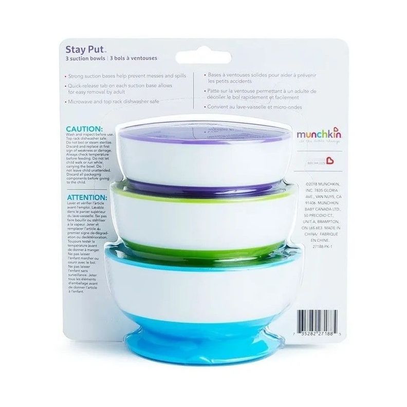 Set De 3 Bowls Con Antideslizante Munchkin Stay Put-4