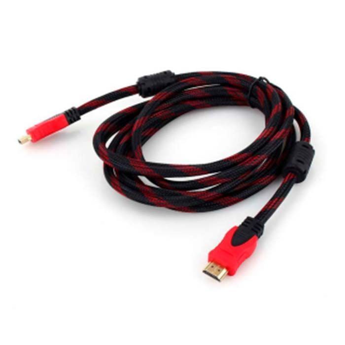 Cable Hdmi 20 mt Full HD 4K Negro y Rojo-0