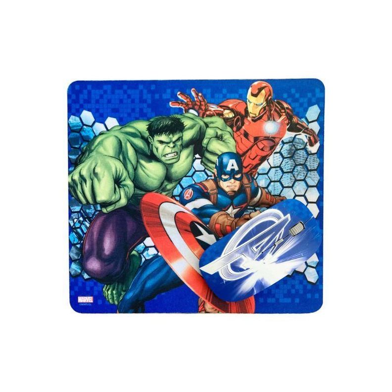 Kit Mouse Inalámbrico + Mousepad Avengers-0