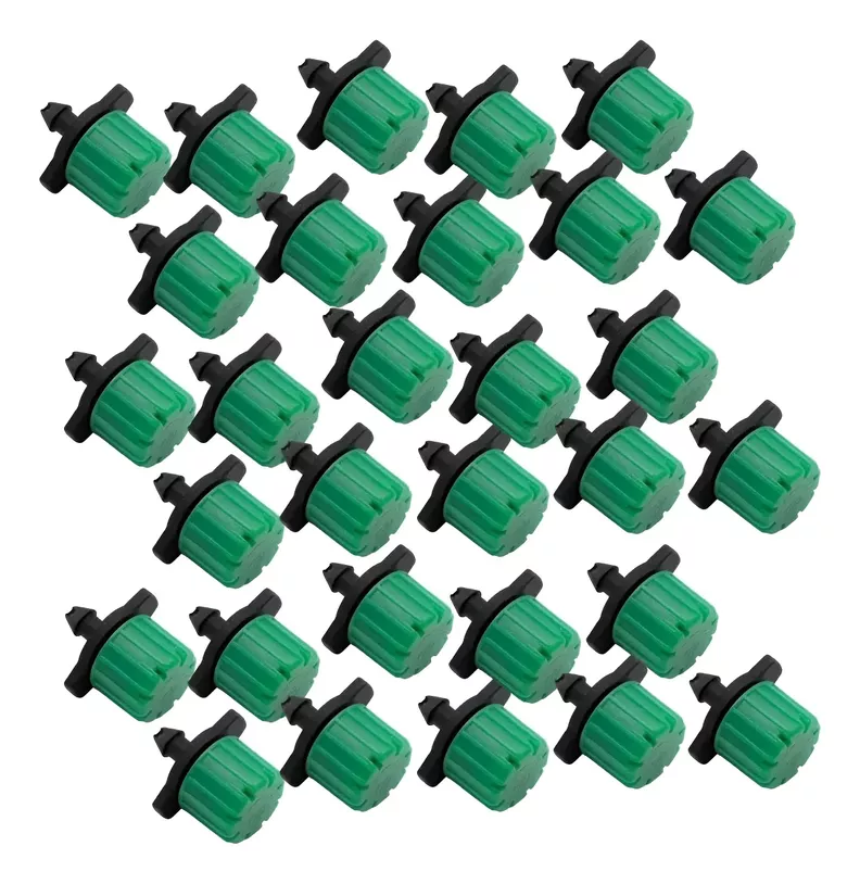 Pack De 100 Goteros Regulables Ajustable 0-70 Lts/hr Verde