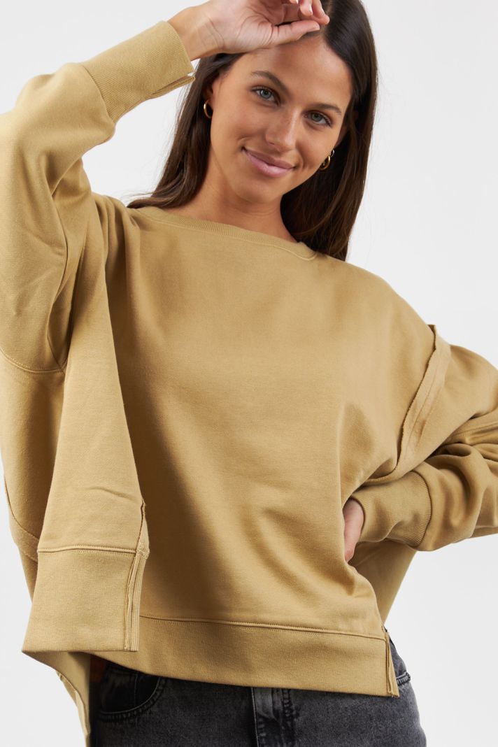 Poleron Coast Beige Toke Mujer-0