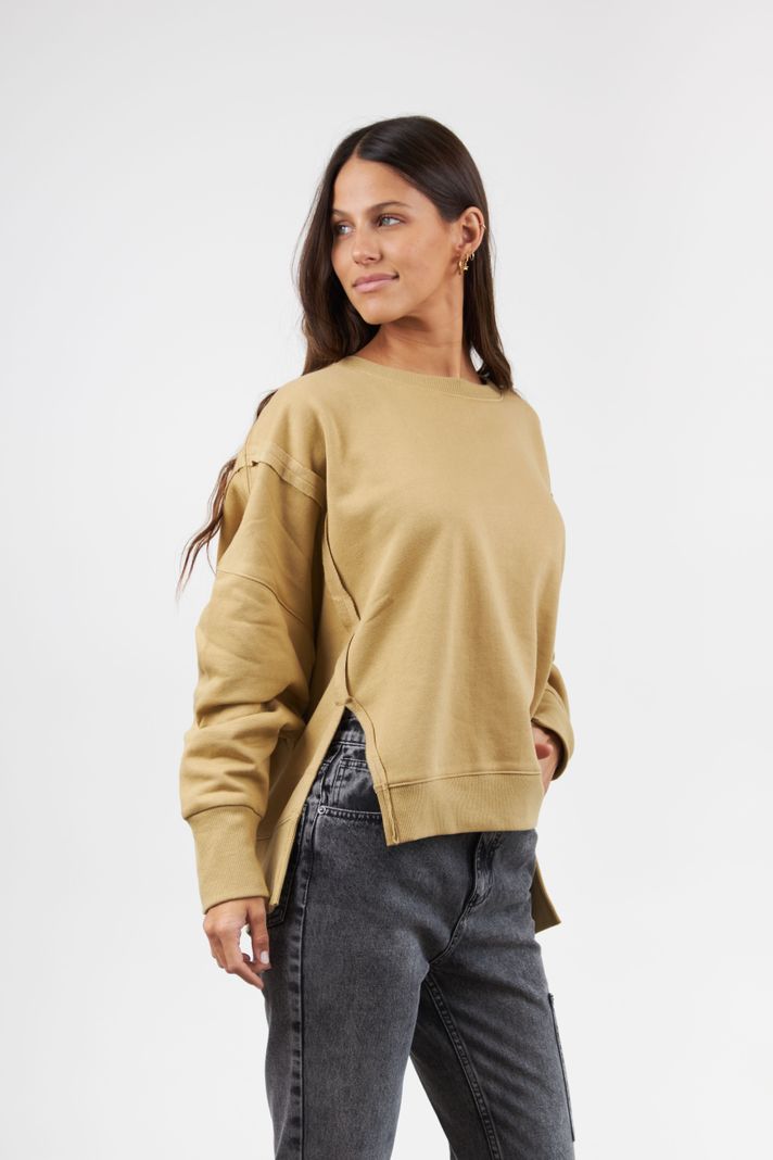 Poleron Coast Beige Toke Mujer-2