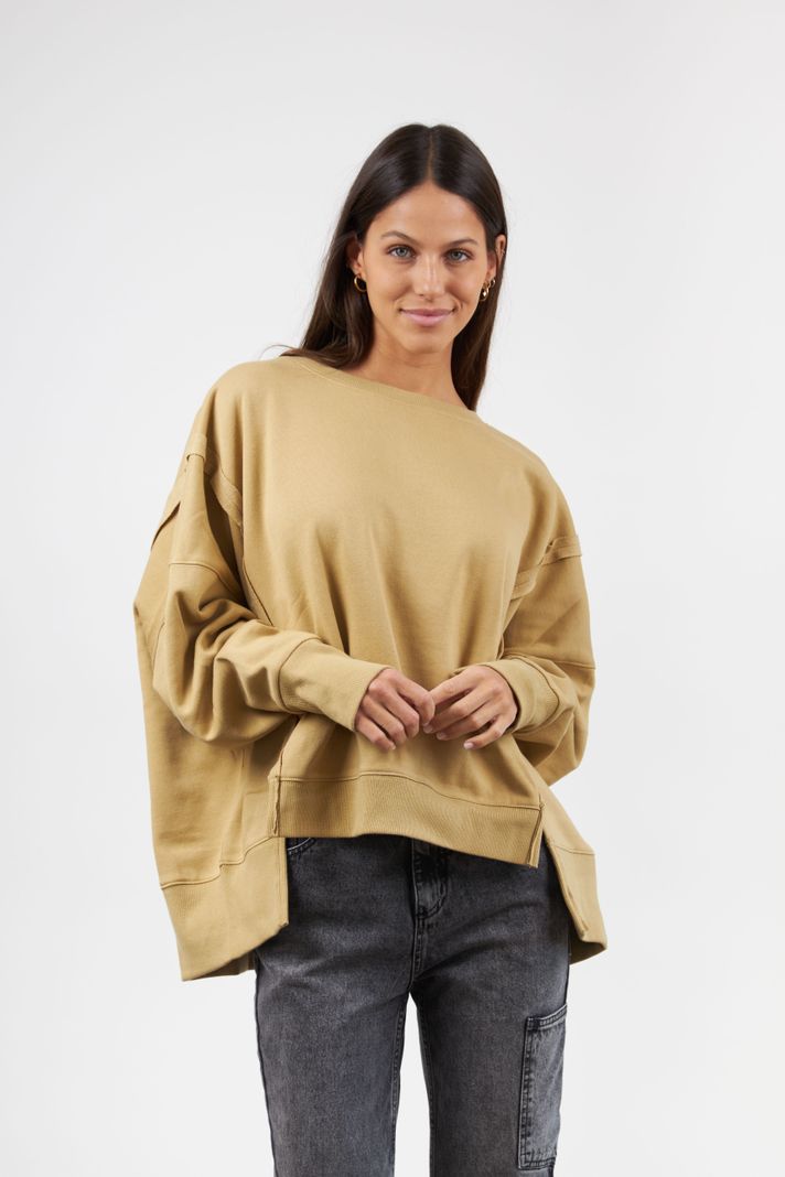 Poleron Coast Beige Toke Mujer-3