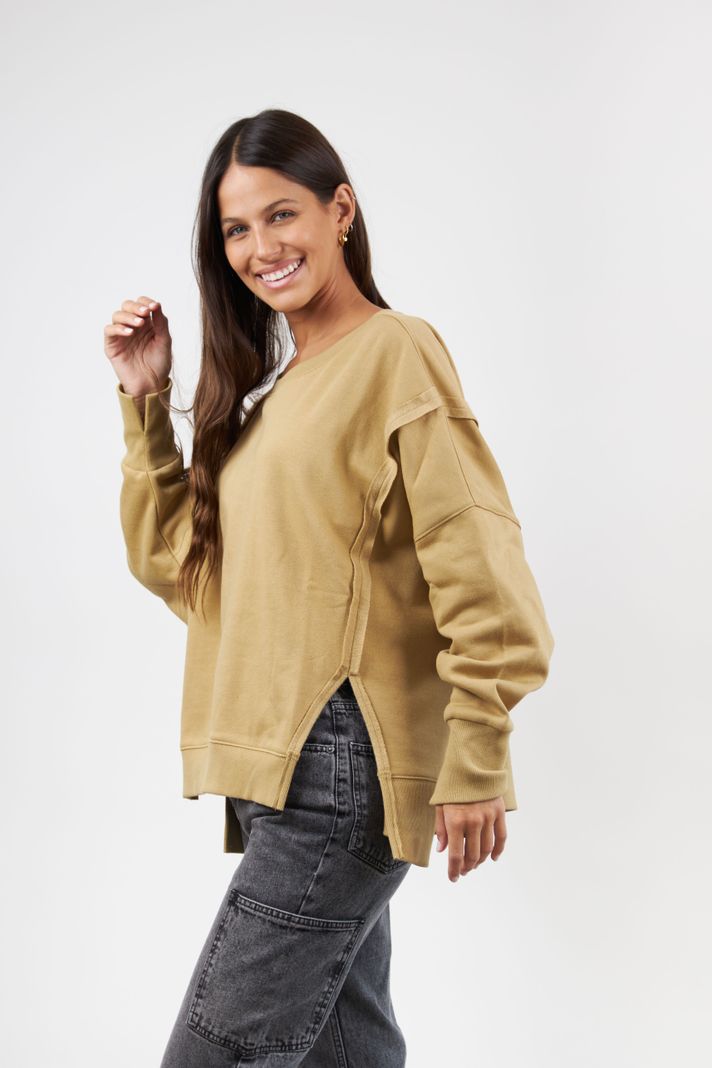 Poleron Coast Beige Toke Mujer-4