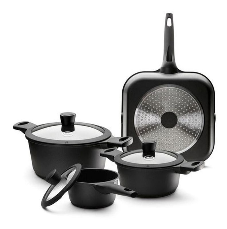 Batería De Cocina 7 Pzs Antiadherente Majestic Ilko-0