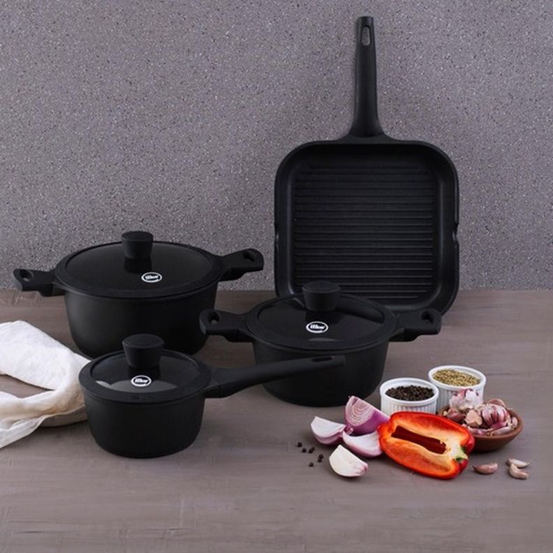 Batería De Cocina 7 Pzs Antiadherente Majestic Ilko-5