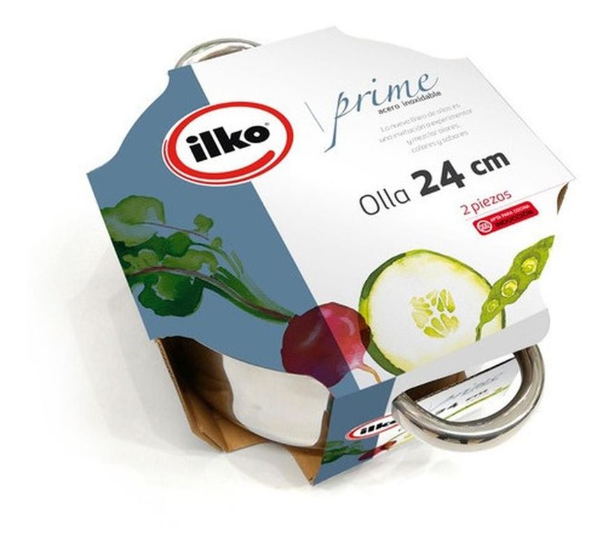 Olla 24 Cm Acero Inoxidable Prime Ilko-3