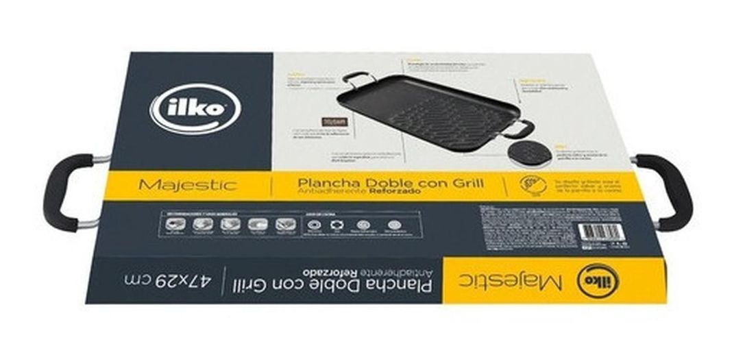 Plancha Doble 46 X 28 Cm Antiadherente Majestic Ilko-2