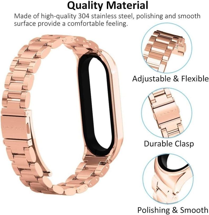Correa Metálica De Acero Inox Para Xiaomi Mi Band 5/6-2
