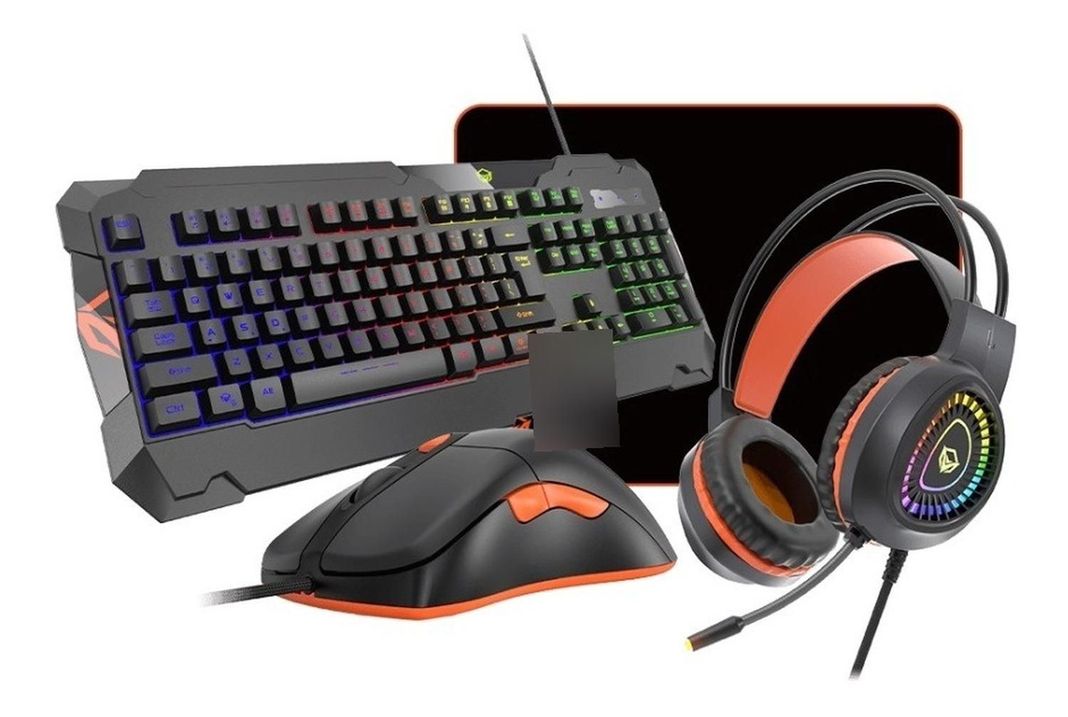 Kit Set Gamer Teclado Mouse Audifonos, Y Mousepad Meetion-0