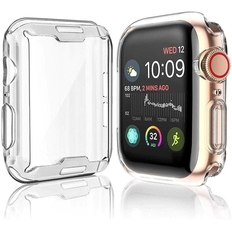 Carcasa Para Apple Watch 44 Mm Gel Transparente-0