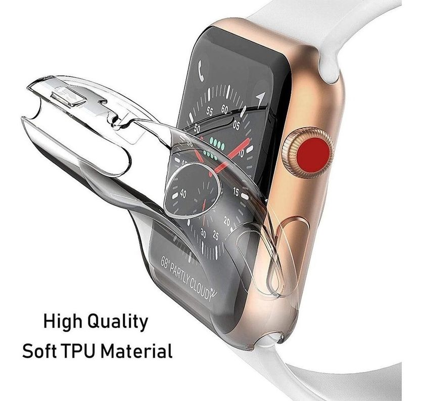 Carcasa Para Apple Watch 44 Mm Gel Transparente-2