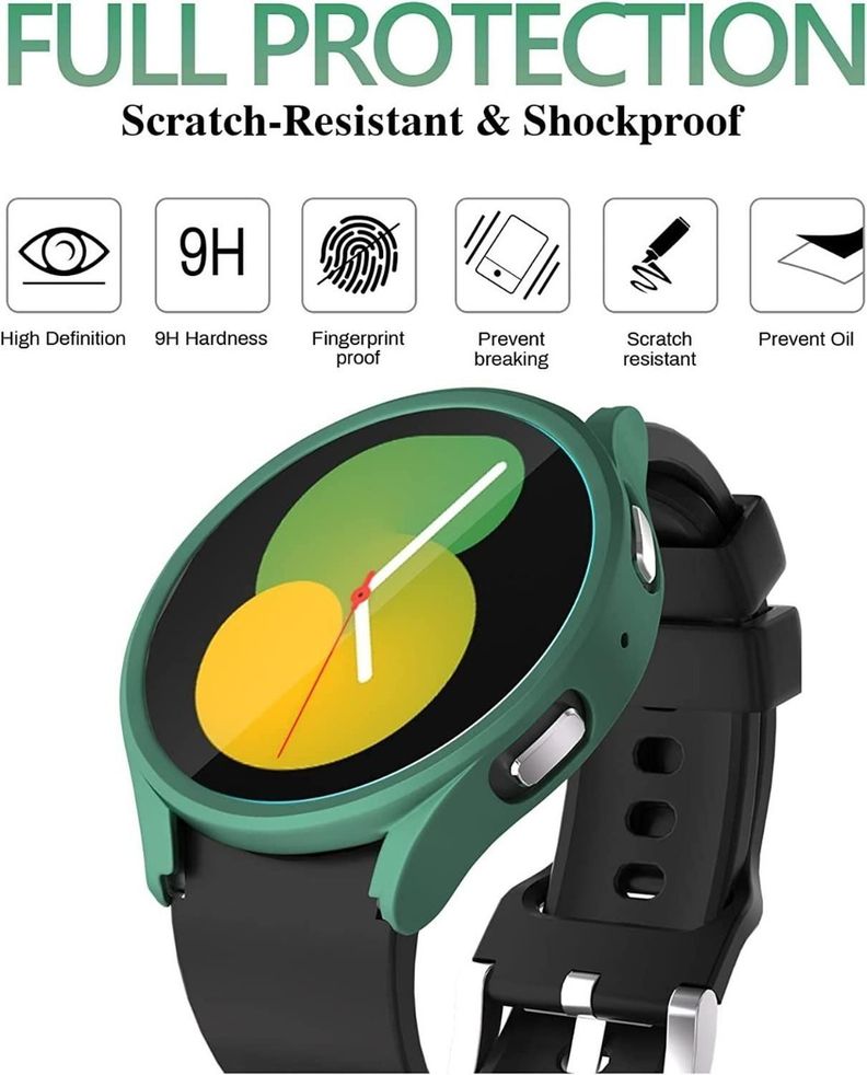 Protector Carcasa + Vidrio Samsung Galaxy Watch 4y 5 40/44mm-2